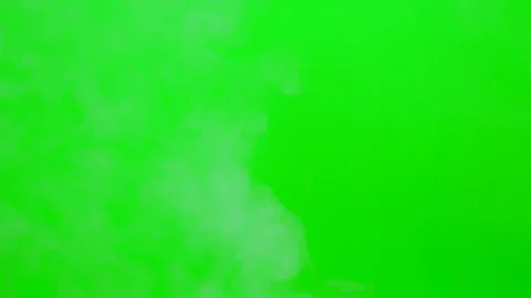 Slow smoke flow on green screen background Stock Footage 247203718