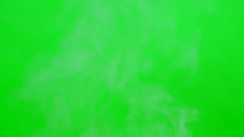 Slow smoke flow on green screen background Vidéo 247204793