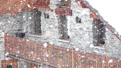 Slow snowing Stock Footage 83113190