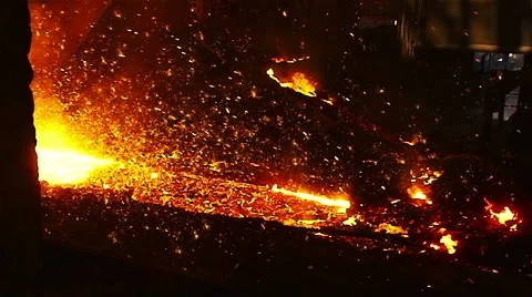 Slow sparks from the hearth Stock Footage 54948213