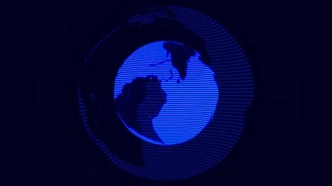 Slow speedy moving pixel art earth. Looping earth. Realistic Earth Rotating.. Stock Footage 332700104