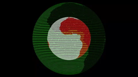 Slow speedy moving pixel art earth. Looping earth. Realistic Earth Rotating.. Stock-Footage 332700117