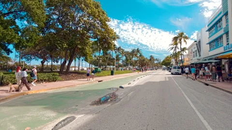 Slow spring break in Miami Beach for 2026 Stock Footage 331308952