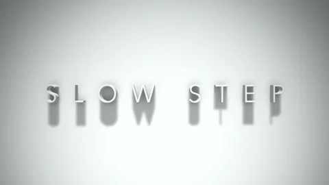 Slow step 3D title animation with shadows on a white background Stock Footage 297511974