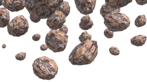 Slow Stone Falling + Alpha Channel Stock Footage 105175165