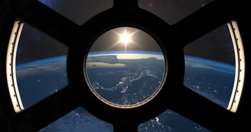 Slow sunset seen from the ISS Vídeos de archivo 85925460