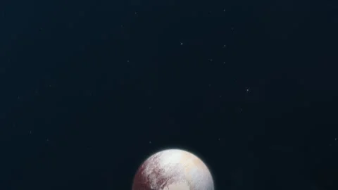 Slow Tilt Down to Reveal the Minor Planet of Pluto Stock Footage 271236110