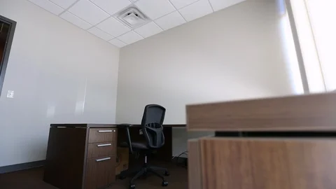Slow Tracking Shot of Empty Office Stock-Footage 125564989