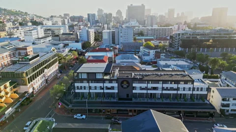 Slow tracking shot over Cape Town during the day Stock-Footage 240917251