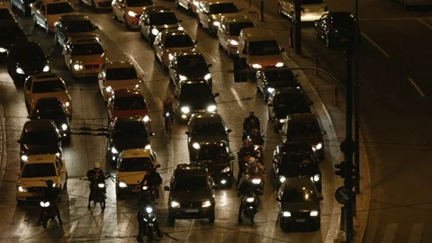 Slow traffic av Vídeo Stock 81612320