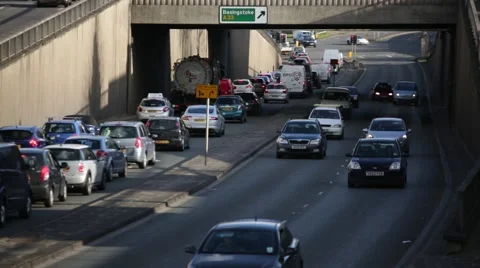 Slow traffic Stock Footage 48666446