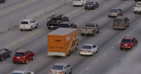 Slow Traffic High Angle Stock Footage 46875580