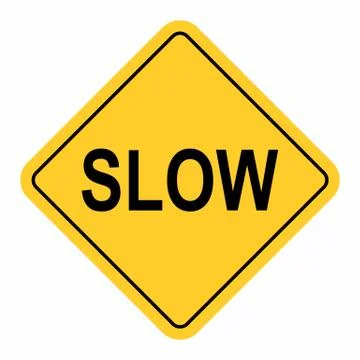 Slow traffic sign Stock Illustration