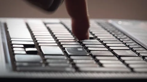 Slow typing on the computer Stock Footage 41277647