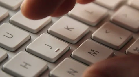 Slow Typing on the Keyboard. Stock Footage 3577416