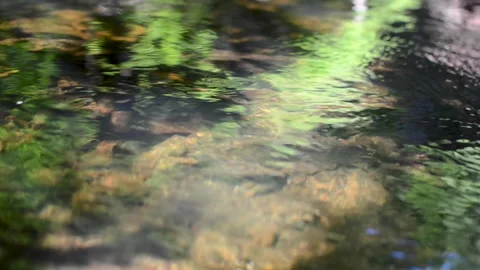 Slow water flow from a waterfall Stock Footage 140623189