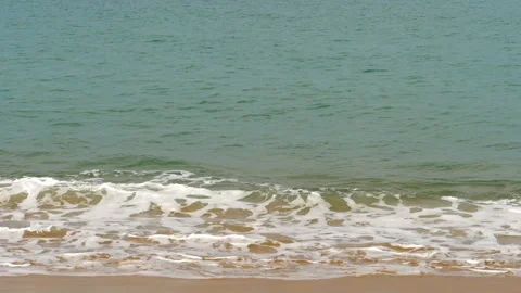Slow wave breaking on shore Stock Footage 309868064