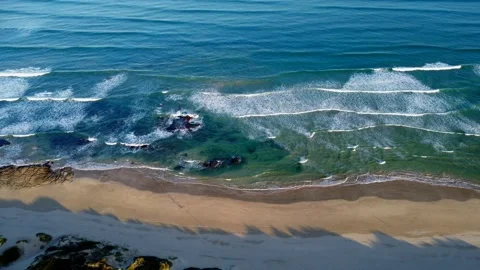 Slow waves on a sunny day Stock Footage 219235082