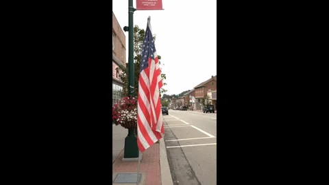Slow waving flag Stock Footage 317938094