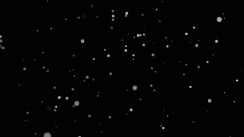 A Slow white particles floating around black background Stock Footage 155300386
