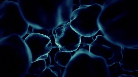 Slow zoom into a group of viruses rotating - Virus 003 HD, 4K Stock Video Stock Footage 74176997