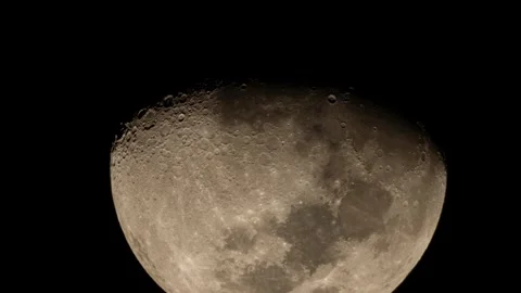 A slow zoom of the moon in half phase Stock Footage 303767417