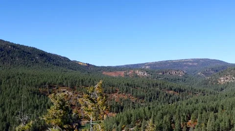 Slow Zoom out from mountain ridge, 4K Stock Footage 56431996