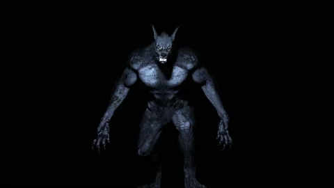 Slow zoom out of a Werewolf Stock Footage 149304680