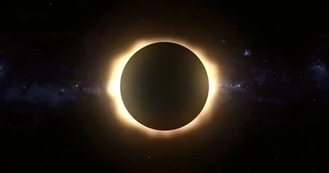 Slow Zoom to Total Solar Eclipse Stock Footage 268853564