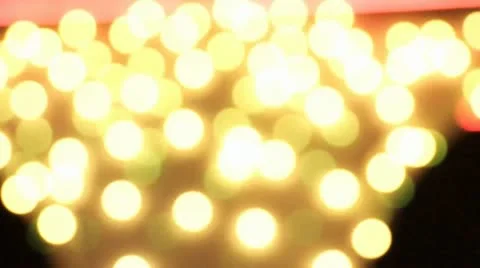Slow Zoom into Yellow Blinking Lights Stock-Footage 11692579