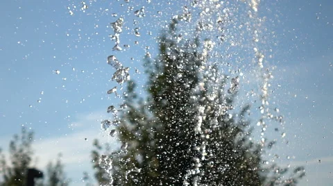 Slowed drops on a background of blue sky Stock Footage 69051095