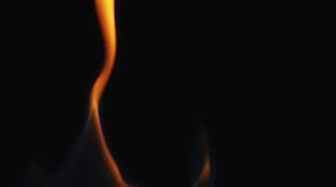 Slowed Tiny Flame Fire on Black Background Stock Footage 50357469