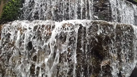 Slower motion shot. Close up water fall in nature. Stock Footage 112655123