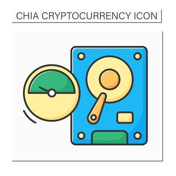 Slower plotting color icon Stock Illustration