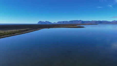 Slowly Advancing Along Hvalnes Beach in Iceland Stock Footage 342268601
