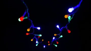 Slowly Blinking  Lights  on dark Background. Video stock 86113854