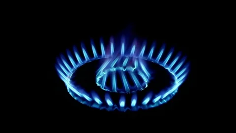 Slowly burning gas flame Stock Footage 88647597