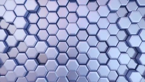 Slowly Changing Beautiful Hexagonal Background Stock Footage 94719221