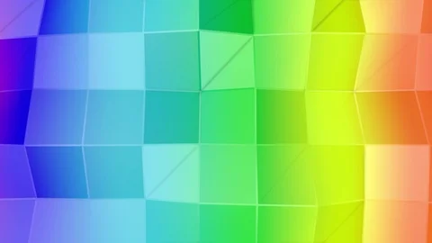 Slowly deforming low poly surface. 3D rendering Stock Footage 94830623
