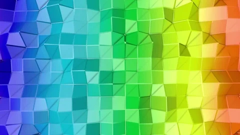 slowly deforming low poly surface. 3D re... | Stock Video | Pond5
