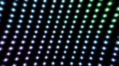 A slowly expanding screen on which snowflakes or stars of different colors s Stock Footage 249841516