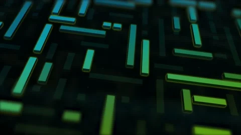 Slowly fading rectangles on a black background Stock Footage 197591342
