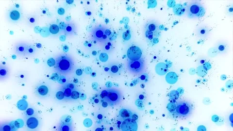 Slowly falling blue circles, dust, bokeh effect on a bright background with.. Stock Footage 251005055