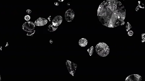 Slowly Falling Diamonds Stock Footage 56774261
