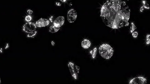Slowly Falling Shiny Diamonds Stock Footage 56826519