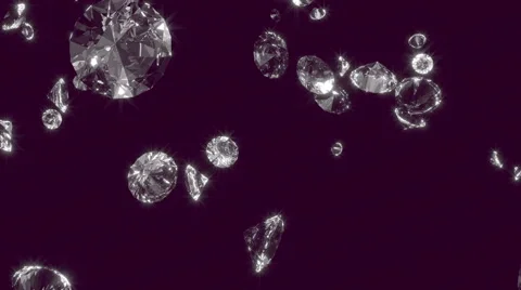 Slowly Falling Shiny Diamonds Stock Footage 56840654