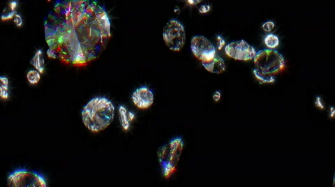 Slowly Falling Shiny Diamonds Stock Footage 56842491