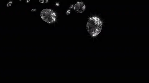 Slowly Falling Shiny Diamonds Stock Footage 57395465