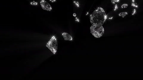 Slowly Falling Shiny Diamonds Stock Footage 57482119
