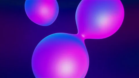 Slowly floating abstract lava bubbles on a dark background Stock Footage 211814413